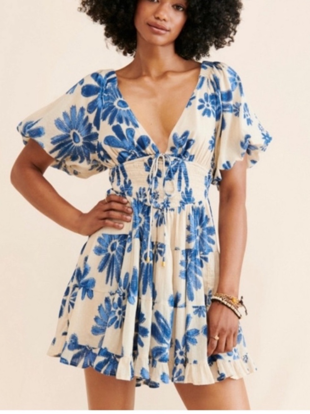 Free People Perfect Day printed mini dress size Small